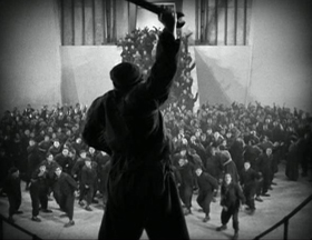 the foreman tries to arrest the tide in Metropolis (1927)